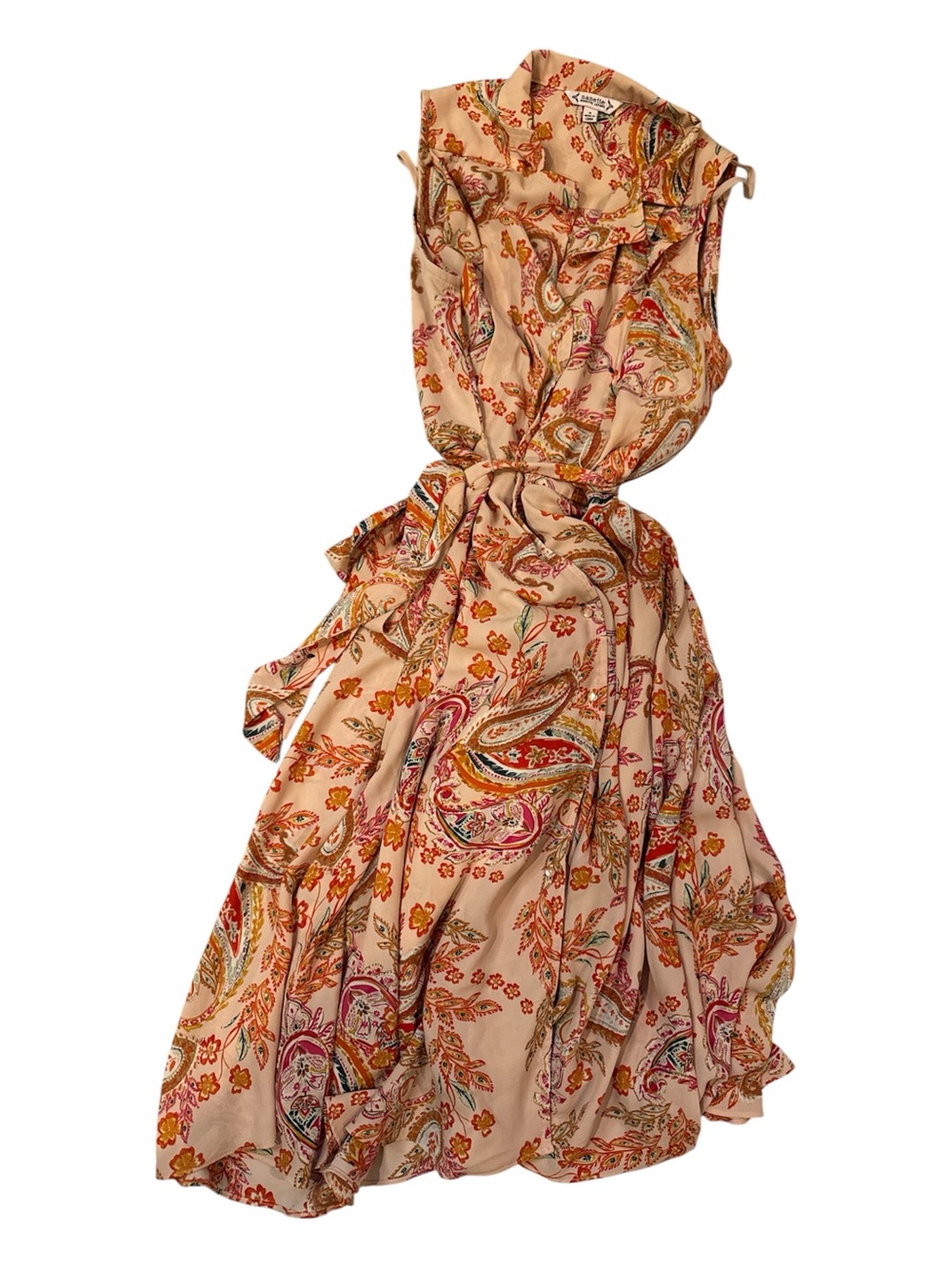 Nanette Lepore Peach Paisley Wrap Scarf